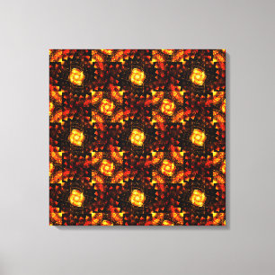 Impressão Em Tela Padrão de Arte Abstrata Boho Moderno Elegante Dour