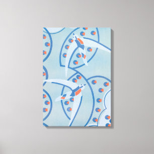 Impressão Em Tela Padrão de arte deco vintage de jazz Pochoir de pás