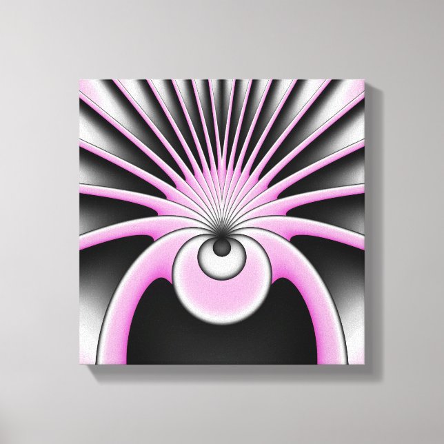 Impressão Em Tela Padrão de Arte Fractal Moderno Abstrato (Frente)