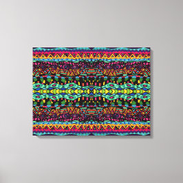 Impressão Em Tela Padrão de Arte Geométrica de Voz Hipotica Colorida