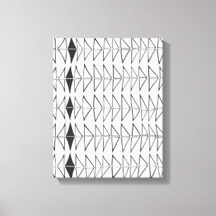 Impressão Em Tela Padrão de Artsy das Linhas de Abstrato Branco Pre