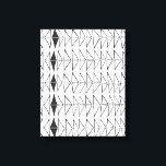 Impressão Em Tela Padrão de Artsy das Linhas de Abstrato Branco Pret<br><div class="desc">Um desenho abstrato moderno minimalista de linhas que formam formas de triângulo orgânico em preto e branco.</div>