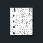 Impressão Em Tela Padrão de Artsy das Linhas de Abstrato Branco Pret<br><div class="desc">Um desenho abstrato moderno minimalista de linhas que formam formas de triângulo orgânico em preto e branco.</div>