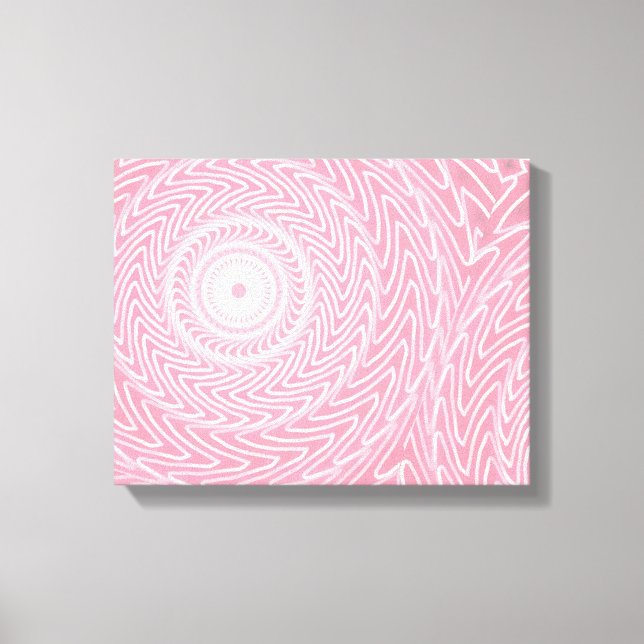 Impressão Em Tela Padrão de círculos rosa (Frente)