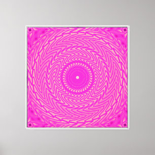 Impressão Em Tela Padrão de círculos rosa quente
