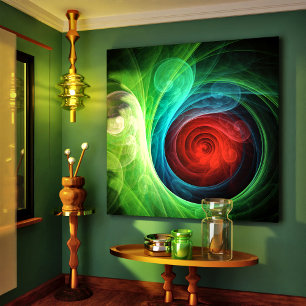 Impressão Em Tela Padrão de cor de Abstrato de arte flexível de temp