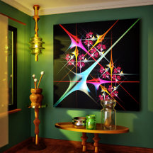 Padrão de cor de Abstrato de arte moderna, cor-de-