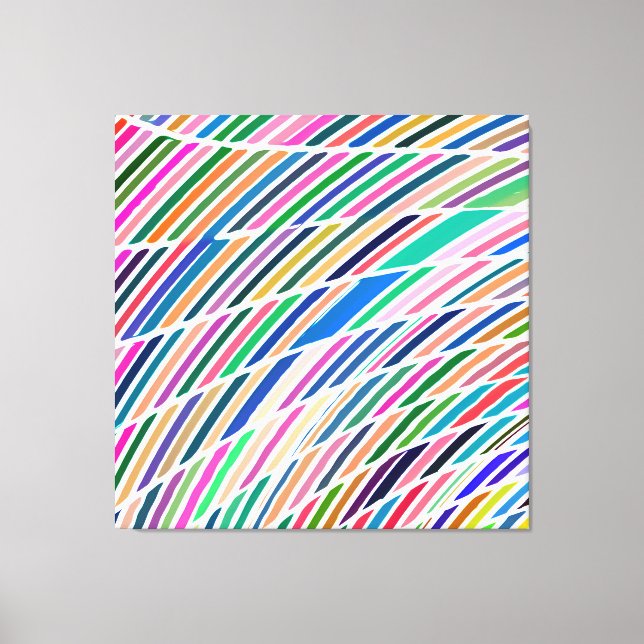 Impressão Em Tela padrão de cores abstrato feliz (Frente)