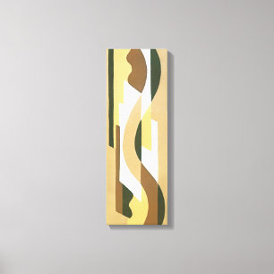 Impressão Em Tela Padrão de Curva de outono de Marrom do Deco de Art