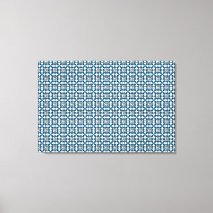 Impressão Em Tela Padrão de Deco de Arte Azul