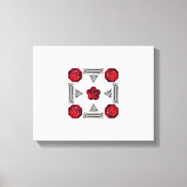 Impressão Em Tela Padrão de Deco de Arte Vermelha