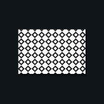 Impressão Em Tela Padrão de diamante branco e preto<br><div class="desc">Um padrão geométrico na moda de formas de diamante branco e preto que se encadeam. Cada um deles contém um pequeno fazer branco de diamante branco,  a cor dominante do design original. Imagem criada digitalmente. Copyright © 2013 Claire E. Skinner. Todos os direitos reservados.</div>