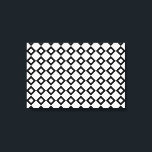 Impressão Em Tela Padrão de diamante branco e preto<br><div class="desc">Um padrão geométrico na moda de formas de diamante branco e preto que se encadeam. Cada um deles contém um pequeno fazer branco de diamante branco,  a cor dominante do design original. Imagem criada digitalmente. Copyright © 2013 Claire E. Skinner. Todos os direitos reservados.</div>