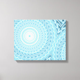 Impressão Em Tela Padrão de espiral azul do anjo