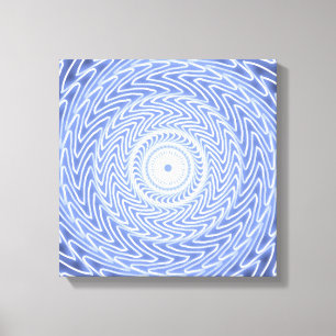 Impressão Em Tela Padrão de espiral dos círculos azuis