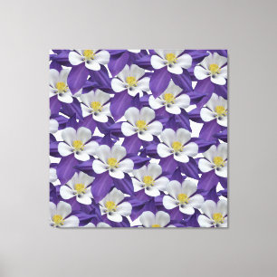 Impressão Em Tela Padrão de Flor Columbina