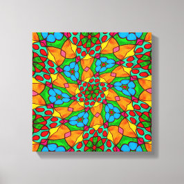 Impressão Em Tela Padrão de Flores Estéticas