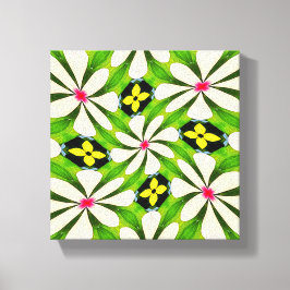 Impressão Em Tela Padrão de Flores Estéticas