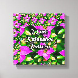 Impressão Em Tela Padrão de Flores Tropicais Rosa