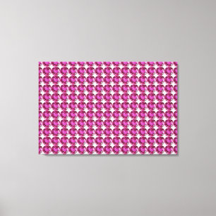 Impressão Em Tela Padrão de Gemstone Rosa