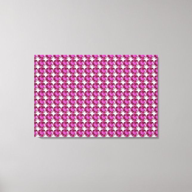 Impressão Em Tela Padrão de Gemstone Rosa (Frente)