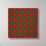 Impressão Em Tela Padrão de Gingham Vermelho e Verde<br><div class="desc">Prepare-se para o Natal com este festivo padrão vermelho e verde de gingham. Alternando quadrados vermelhos,  escuros e verdes formam uma xadrez de búfalo ousada. Imagem criada digitalmente. Copyright © 2011 Claire E. Skinner. Todos os direitos reservados.</div>