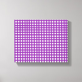 Impressão Em Tela Padrão de grelha de malha quadrada roxa
