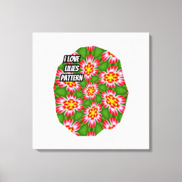 Impressão Em Tela Padrão de lírios vermelhos