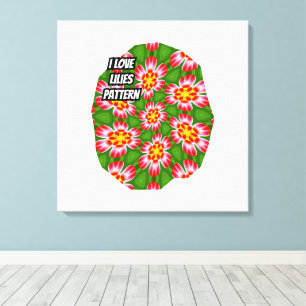 Impressão Em Tela Padrão de lírios vermelhos