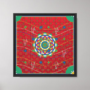 Impressão Em Tela Padrão de Mandala de Tapete Persa