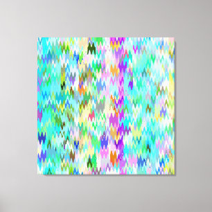 Impressão Em Tela Padrão de Onda Mosaica Multicolor #5