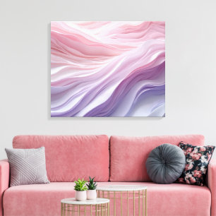 Impressão Em Tela Padrão de Onda Pastel Calming