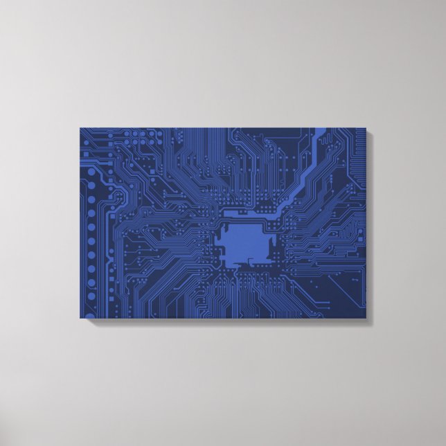 Impressão Em Tela Padrão de Placa-Mãe Blue Geek (Frente)