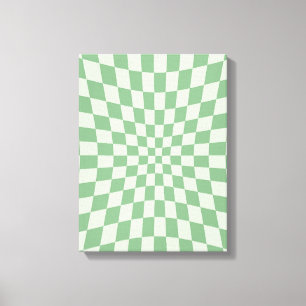 Impressão Em Tela Padrão de Quadro de Verificação Distorcido Verde