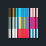 Impressão Em Tela Padrão de Stripes Coloridas de Pop de Vintage, nº<br><div class="desc">Canvas Padrão de Stripes Coloridas de Pop de Vintage</div>