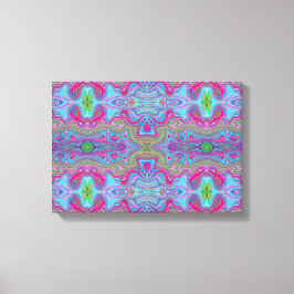 Impressão Em Tela Padrão de Triquete Azul de Cor Escura