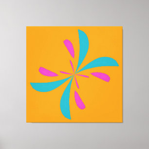 Impressão Em Tela Padrão de voo da borboleta Abstrato simples