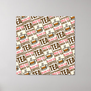 Impressão Em Tela PADRÃO DO CAFÉ, impressão estendida de tela