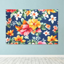 Padrão Floral Amarelo de Verão