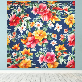 Impressão Em Tela Padrão Floral Amarelo de Verão