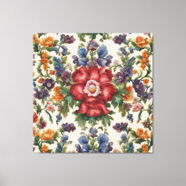 Impressão Em Tela Padrão Floral Amarelo de Verão