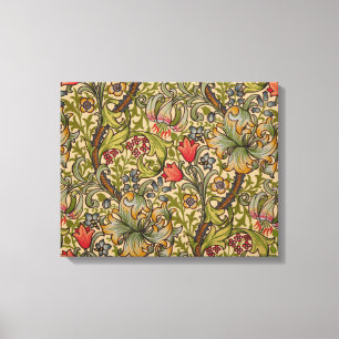 Impressão Em Tela Padrão Floral Antigo Lírio Dourado de William Morr