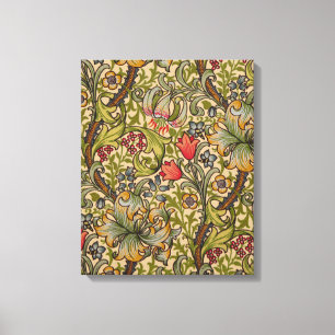 Impressão Em Tela Padrão Floral Antigo Lírio Dourado de William Morr