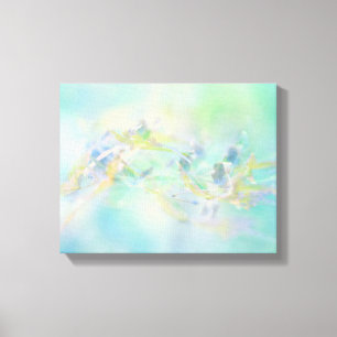 Impressão Em Tela Padrão Floral de Abstrato Pastel