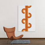 Impressão Em Tela Padrão Geométrico de Arte de Stripes de Onda de Ab<br><div class="desc">Lindos círculos geométricos de coloração amarela escura e castanha, siena terra cotta laranja, contemporânea formam o padrão artístico. Design de minimalismo elegante, na moda e eclético para o designer artístico de interiores, o decorador de decoração artística, o popular motif de quadril, o estilo de arte retrô vintage ou o amante...</div>
