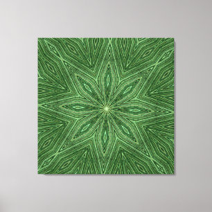 Impressão Em Tela Padrão Geométrico de Diamante Verde Bamboo Moder