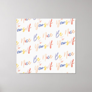 Impressão Em Tela Padrão Motivacional Colorido