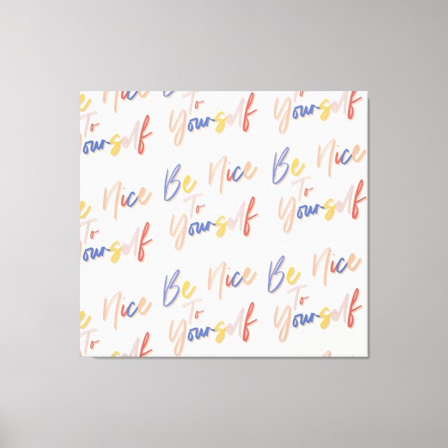 Impressão Em Tela Padrão Motivacional Colorido (Frente)