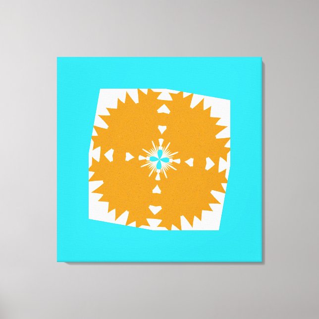 Impressão Em Tela Padrão Multicolorido das Vibes do Sudoeste (Frente)