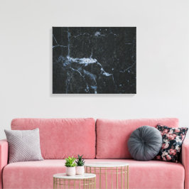 Impressão Em Tela Padrão Preto de Pedra Marble
